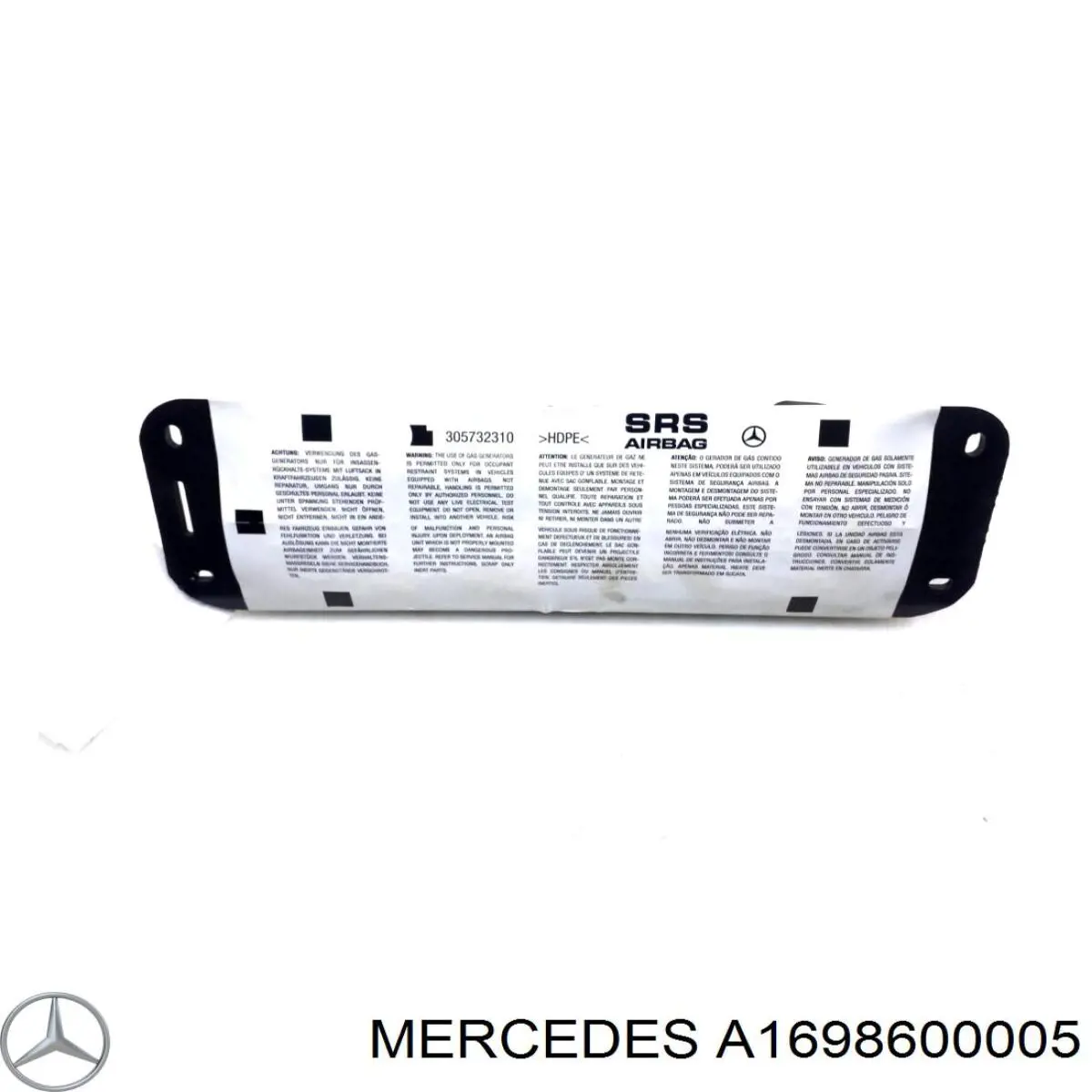 A1698600005 Mercedes cinto de segurança (airbag de passageiro)