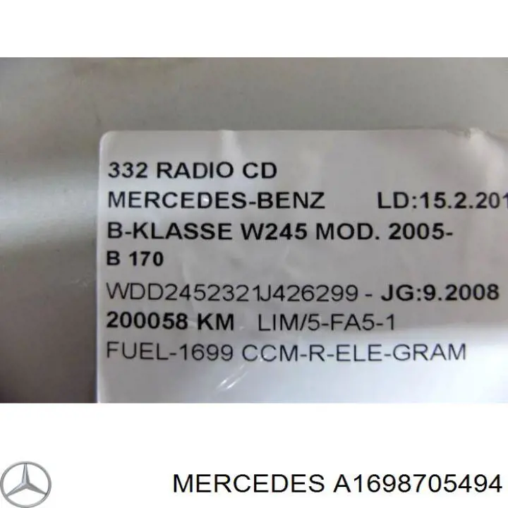 Купить A1698705494 Mercedes Заводская магнитола