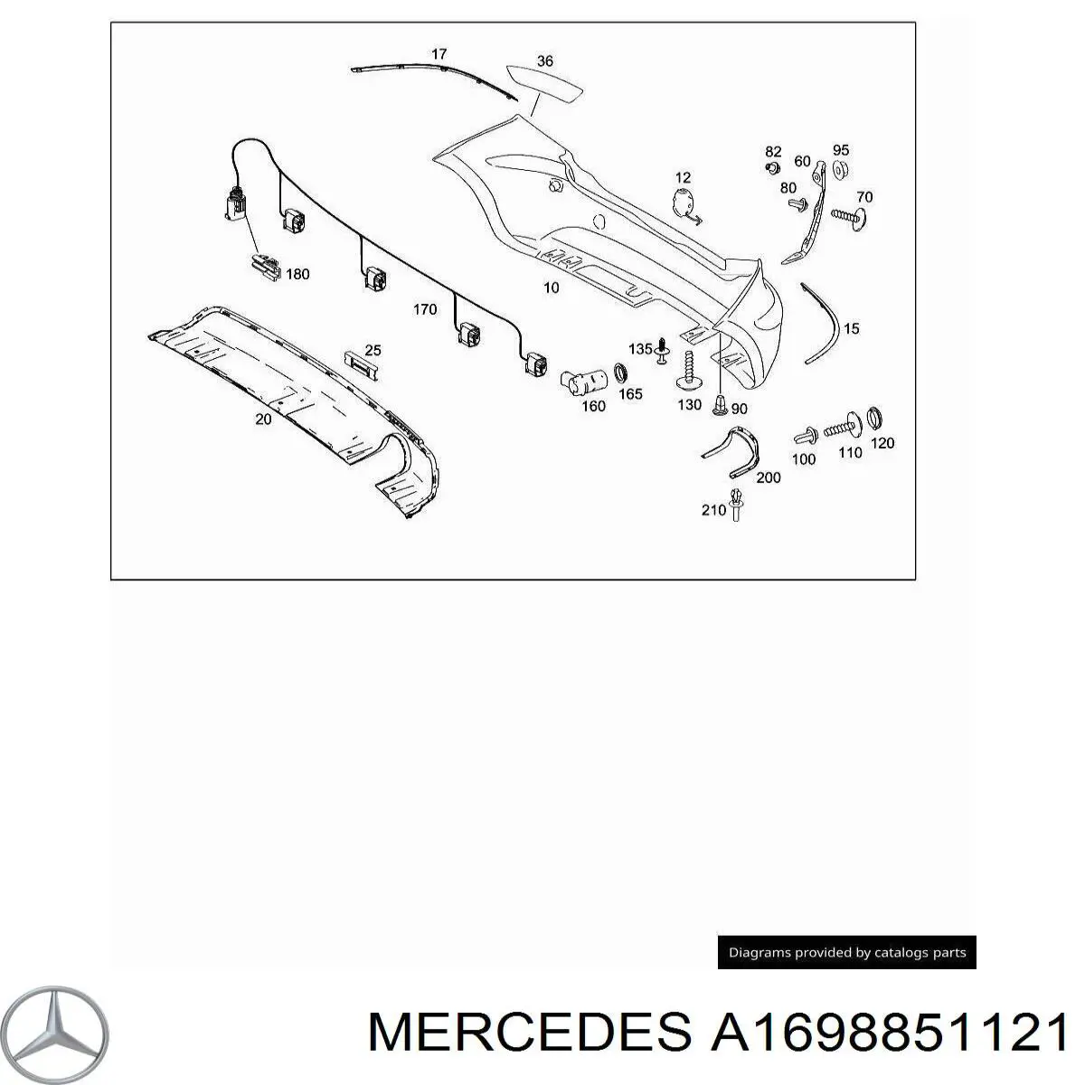  Mercedes A1698851121 цена, от 14.84 USD