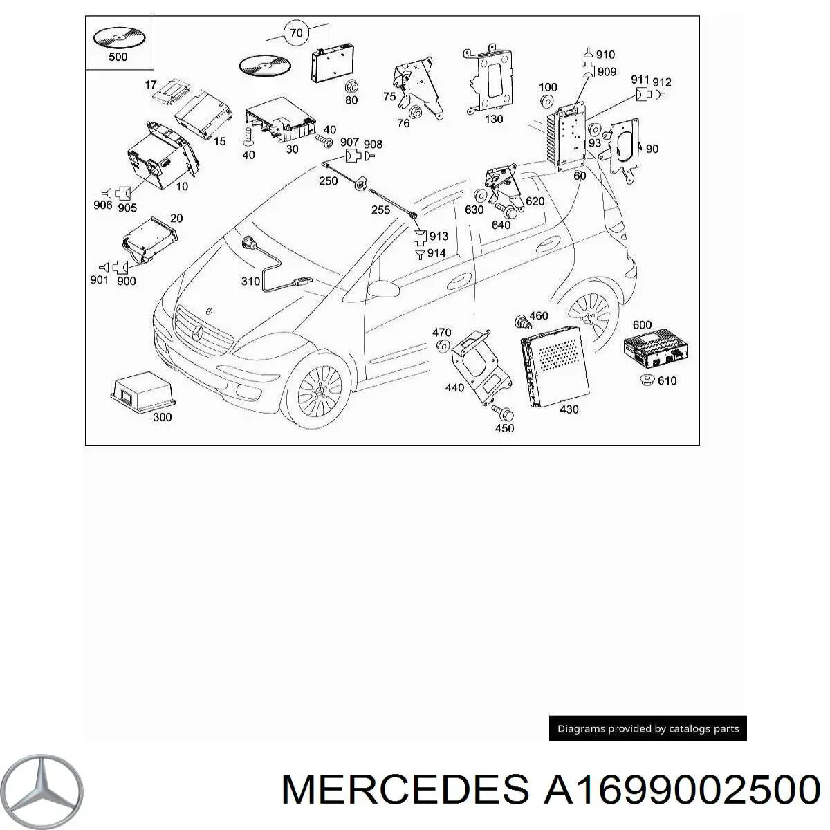 A1699002500 Mercedes Блок управления мультимедийный