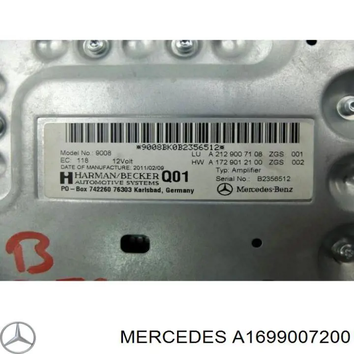  Mercedes A1699007200 цена, от 383.53 USD