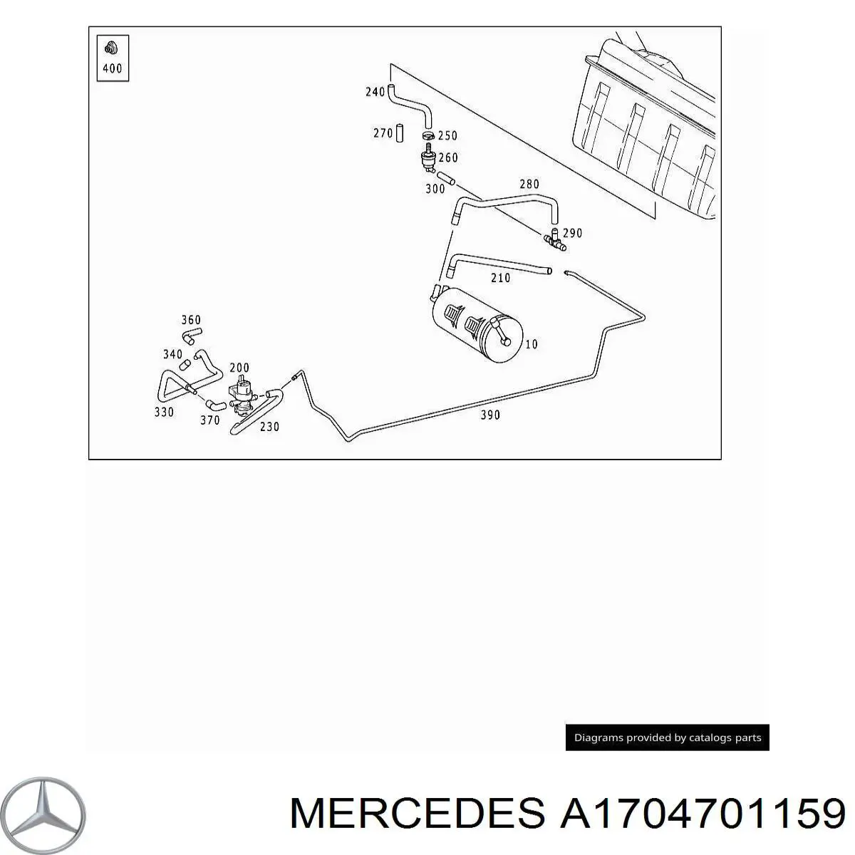 Фильтр бака топливных паров A1704701159 Mercedes