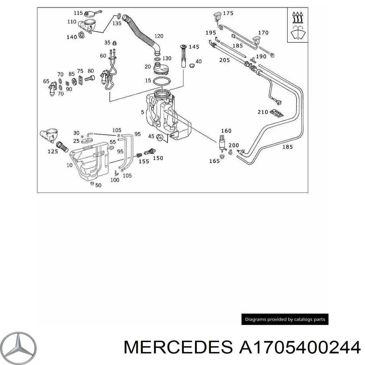 A1705400244 Mercedes датчик уровня бачка стеклоомывателя