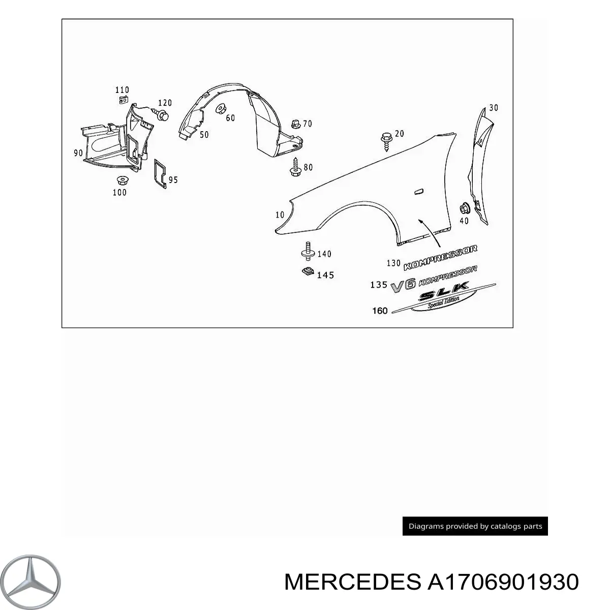  Mercedes A1706901930 цена, от 23.06 USD