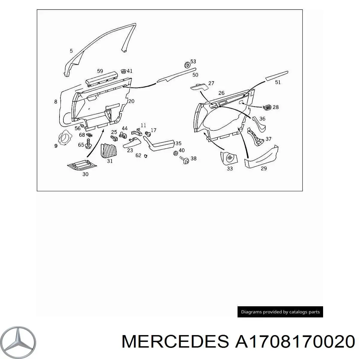 Купить A1708170020 Mercedes 