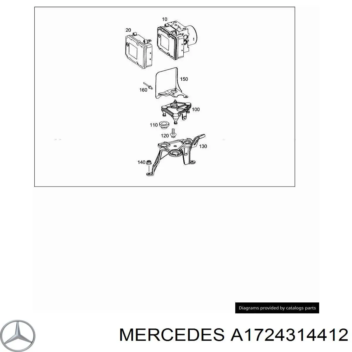 Unidade hidráulico de controlo ABS para Mercedes GLK (X204)