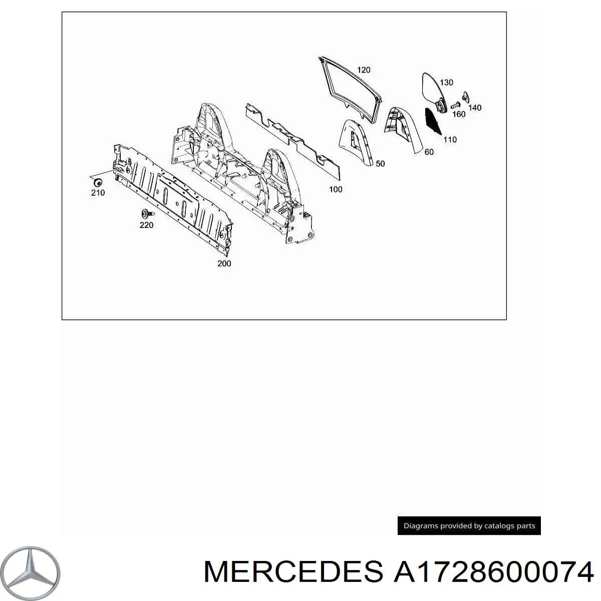  Mercedes A1728600074 цена, от 142.41 USD