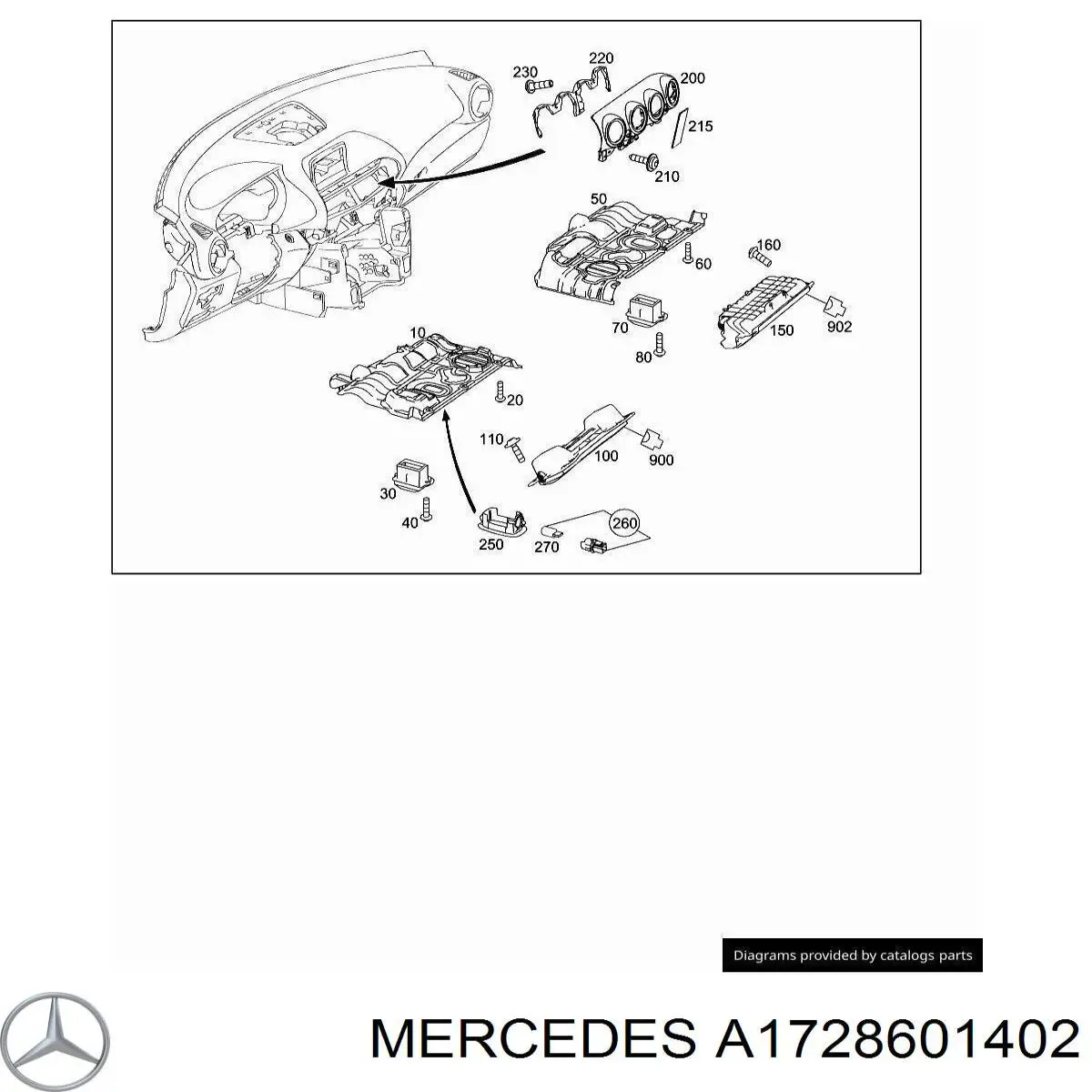 Эйрбэг защиты коленей нижняя Mercedes A1728601402 цена, от 2852.04 USD