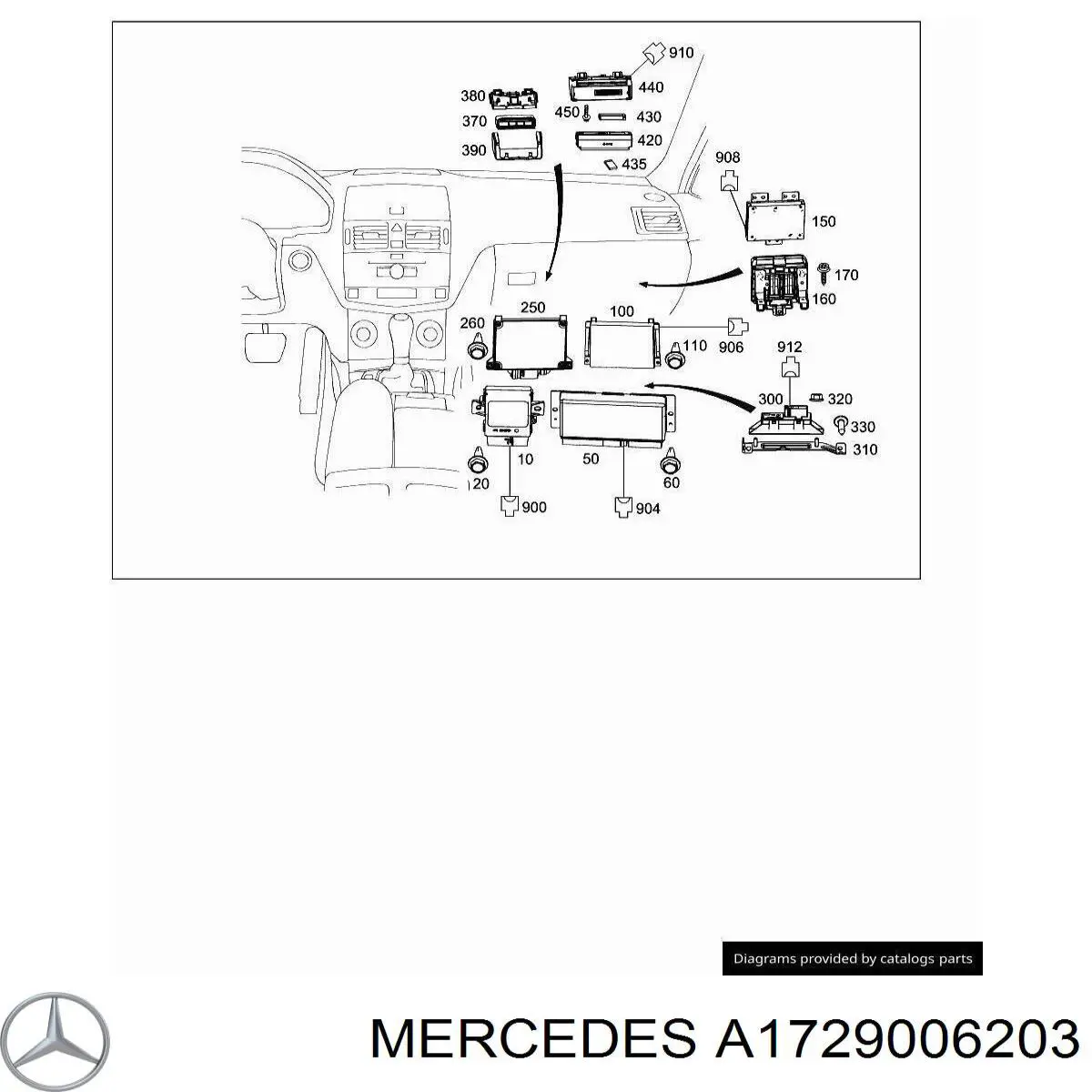 Блок управления навигацией Mercedes A1669008708