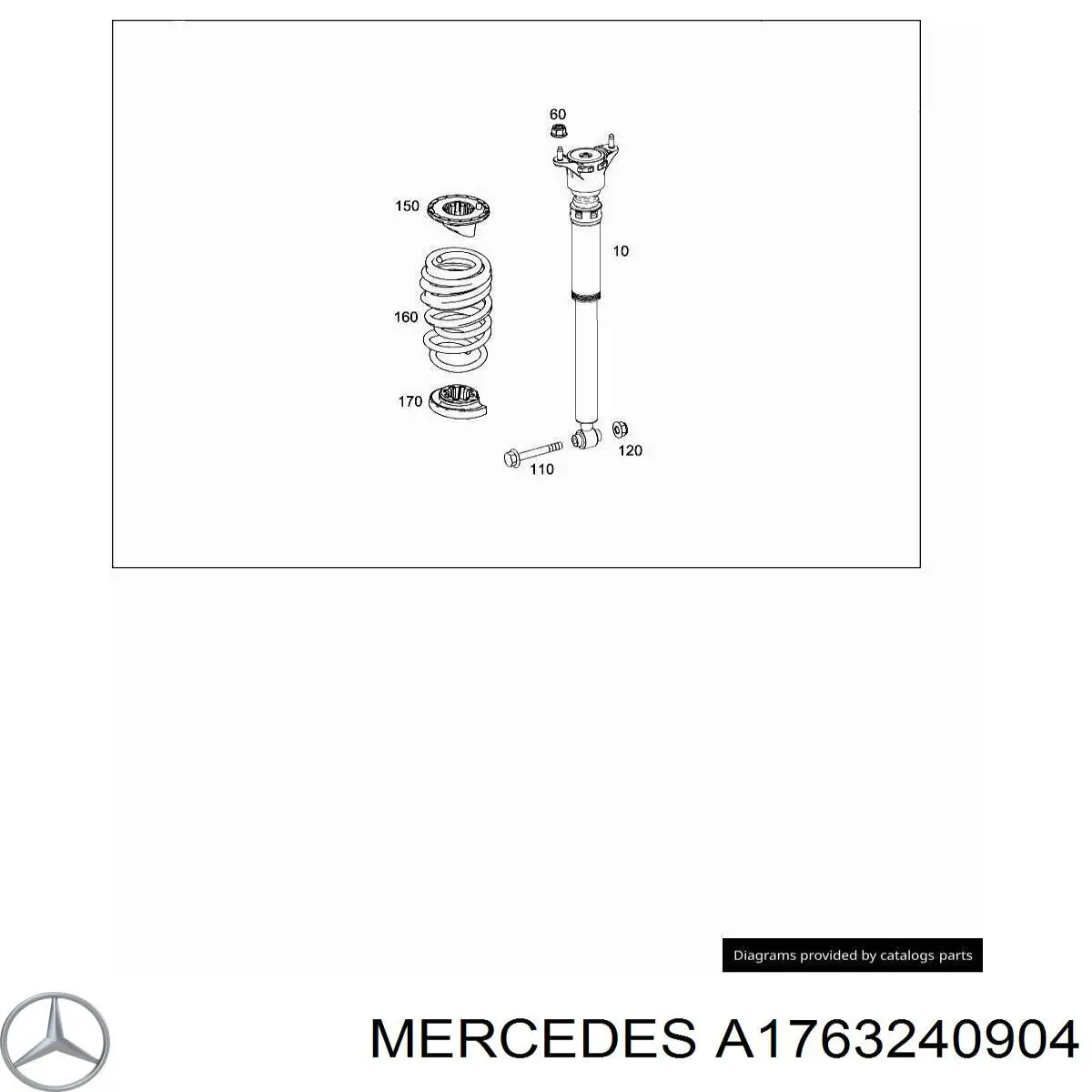 Задняя пружина 1763240904 Mercedes