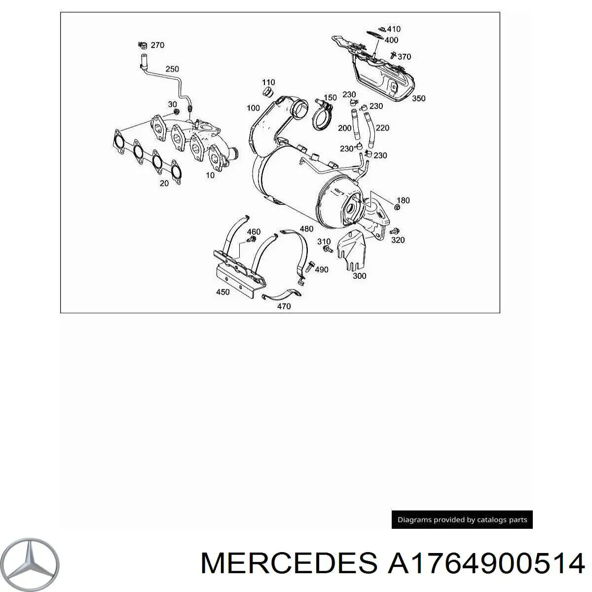 Катализатор A1764900514 Mercedes