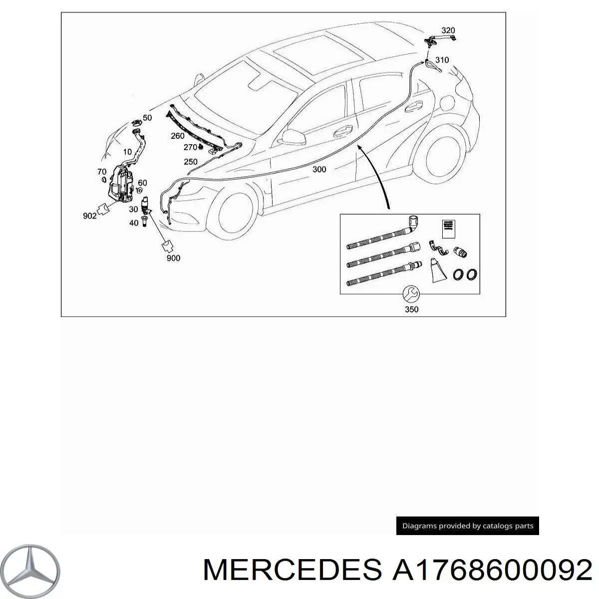 Купить 1768600092 Mercedes Сопло омывателя лобового стекла