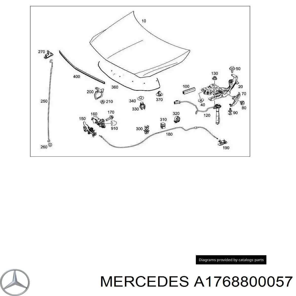 Капот A1768800057 Mercedes