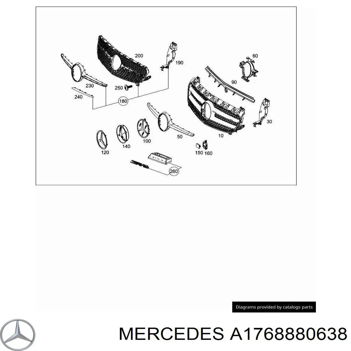  Mercedes A1768880638 цена, от 11.27 USD