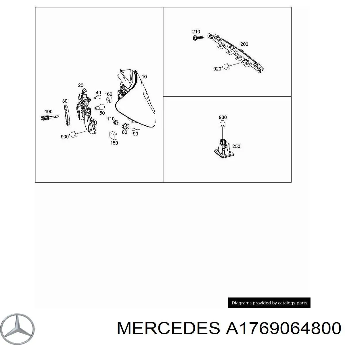 A1769064800 Mercedes Задний левый стоп