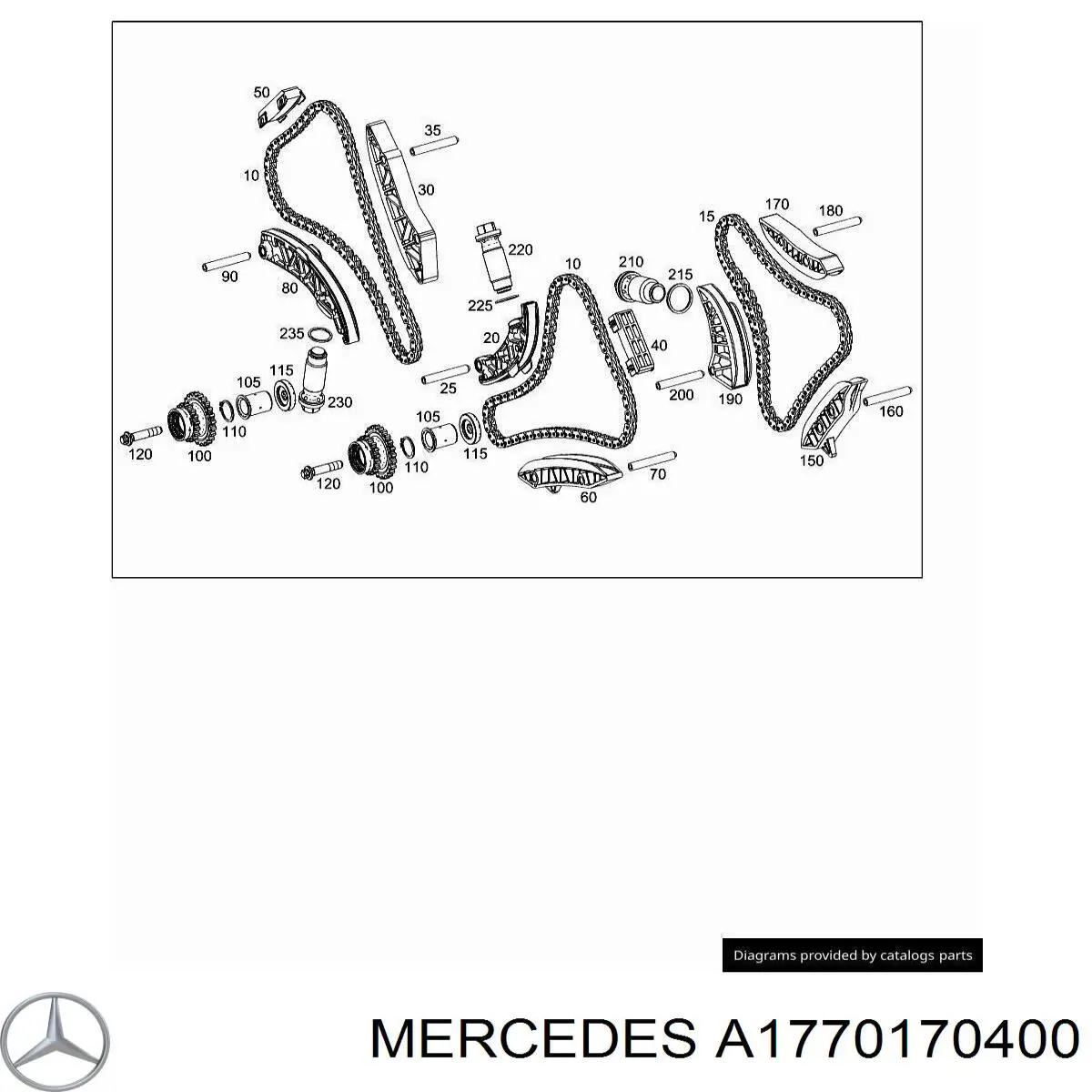 1770170400 Mercedes vedante de reguladora de tensão da cadeia do mecanismo de distribuição de gás