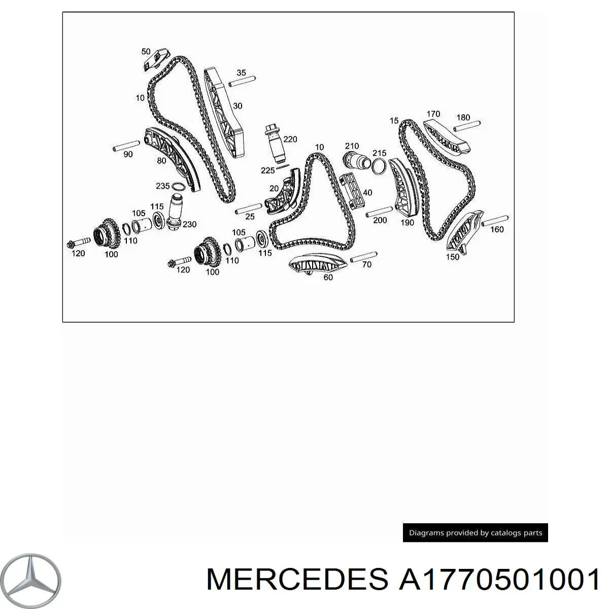 Натяжитель цепи ГРМ, левый на Mercedes E (W213)