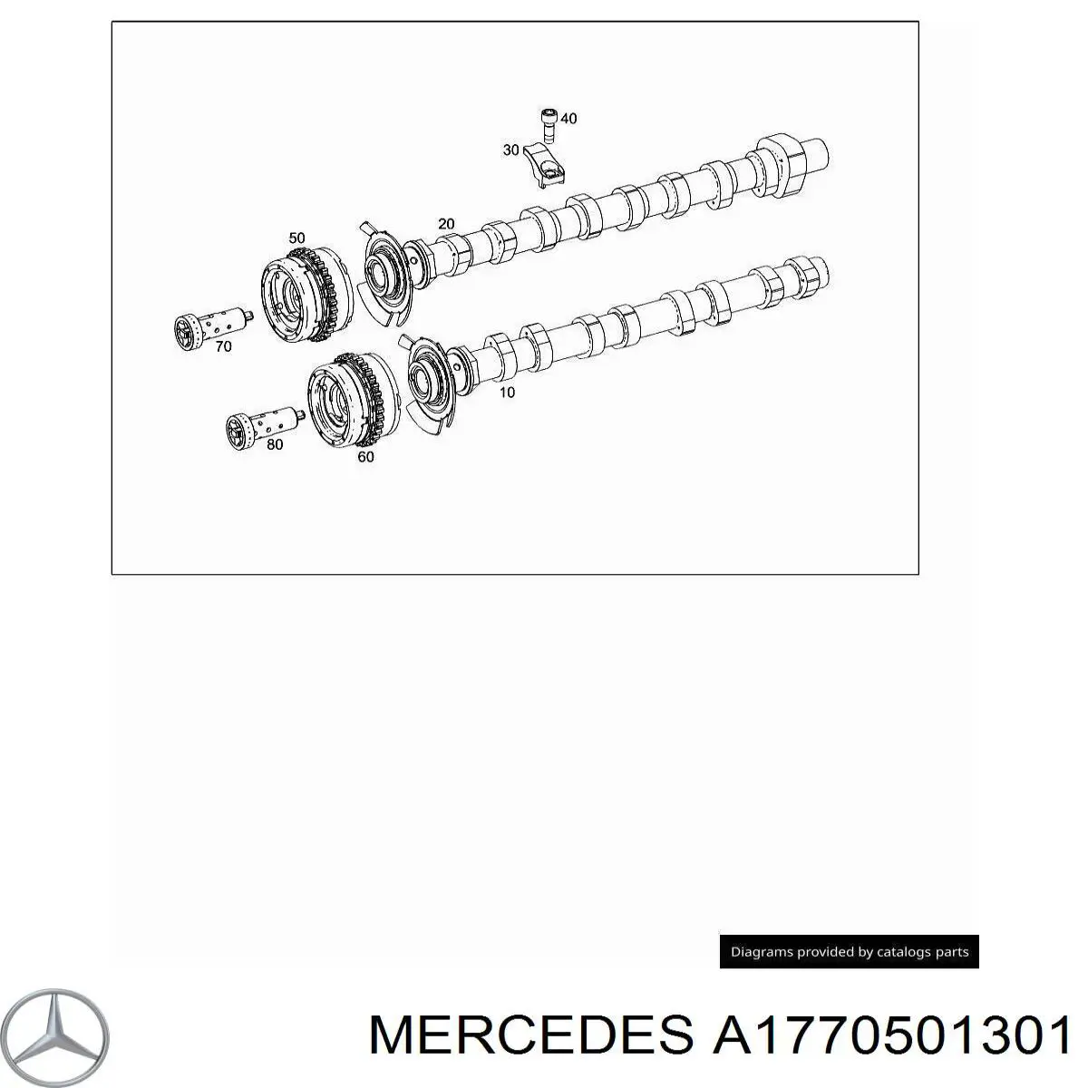Звездочка-шестерня распредвала двигателя, впускного на Mercedes ML/GLE (W167)