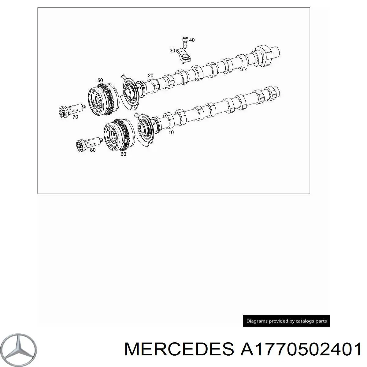 Звездочка-шестерня распредвала двигателя, выпускного на Mercedes GLS (X167)