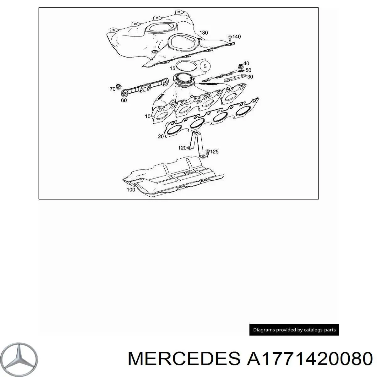Vedante de tubo coletor de escape para Mercedes AMG GT (R190)