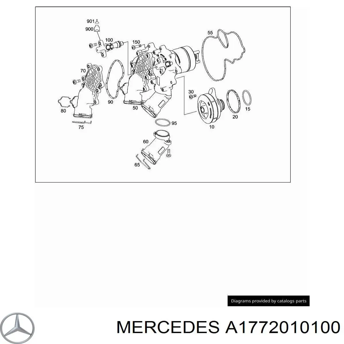 Прокладка водяной помпы на Mercedes S (A217)
