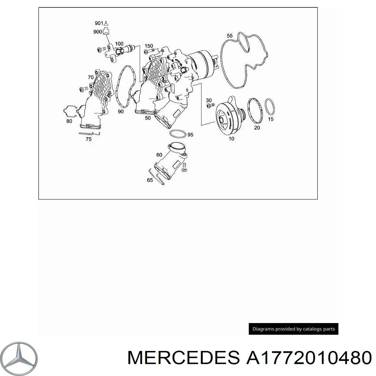 A1772010480 Mercedes Прокладка водяного насоса