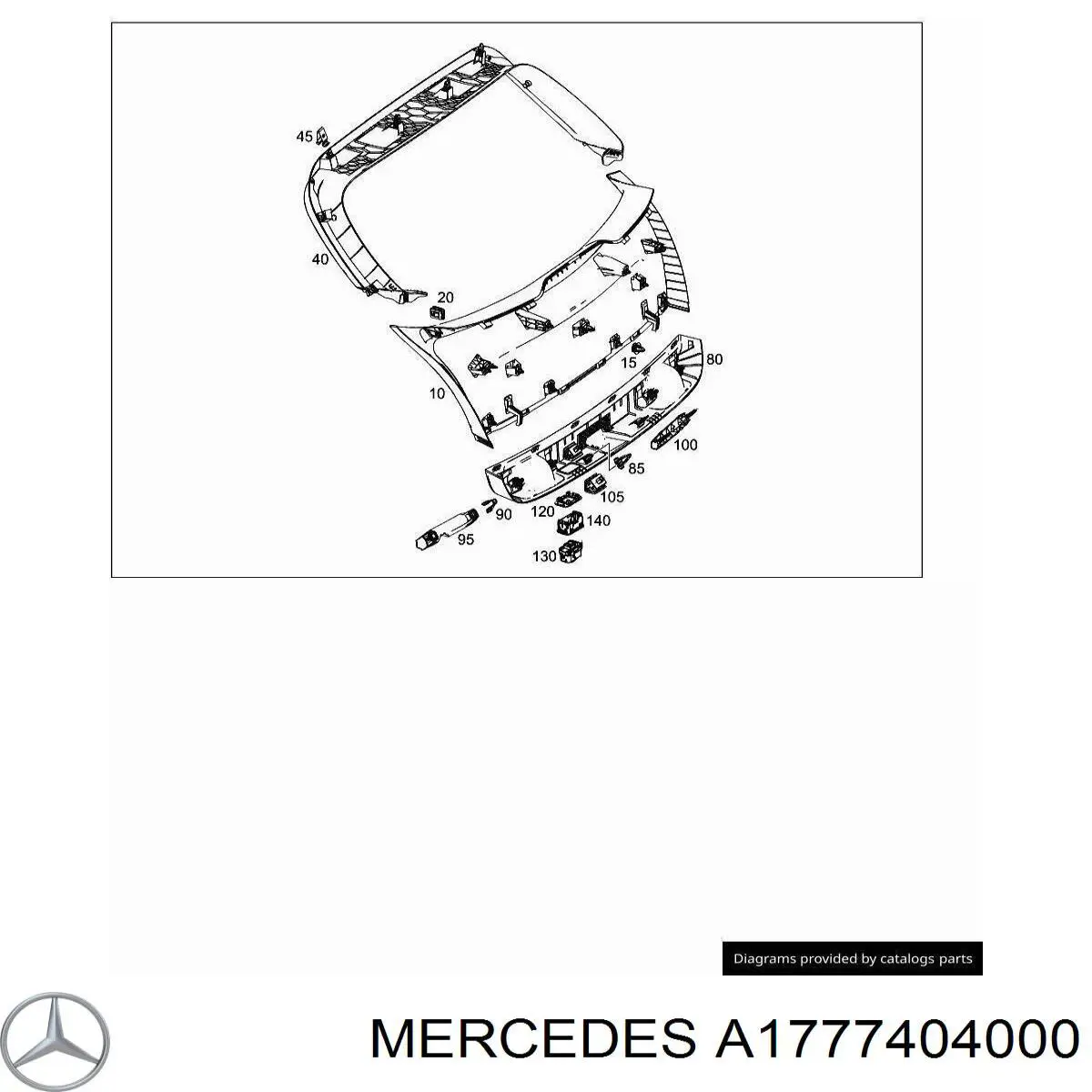 Стекло крышки багажника на Mercedes A (W177)