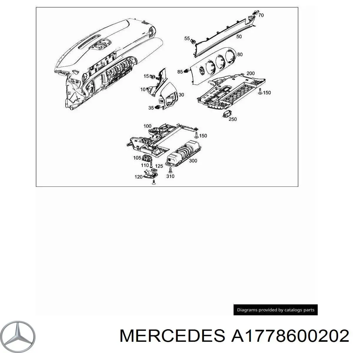 Подушка безопасности (AIRBAG) водительская, защиты коленей на Mercedes A (W177)