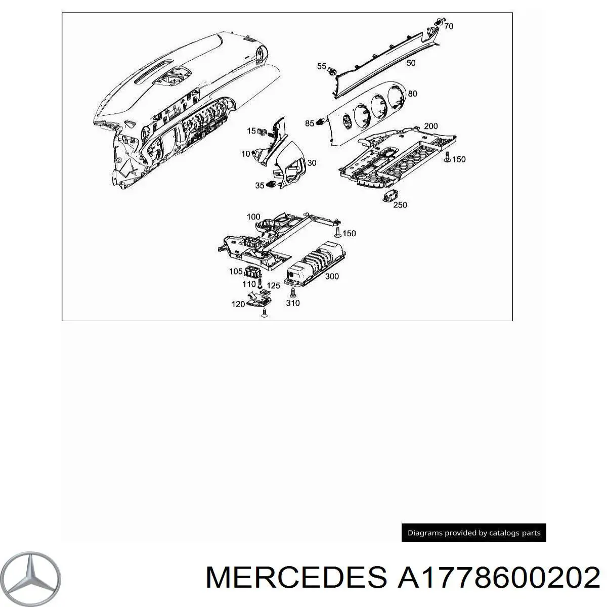  Подушка безопасности защиты коленей Mercedes A 