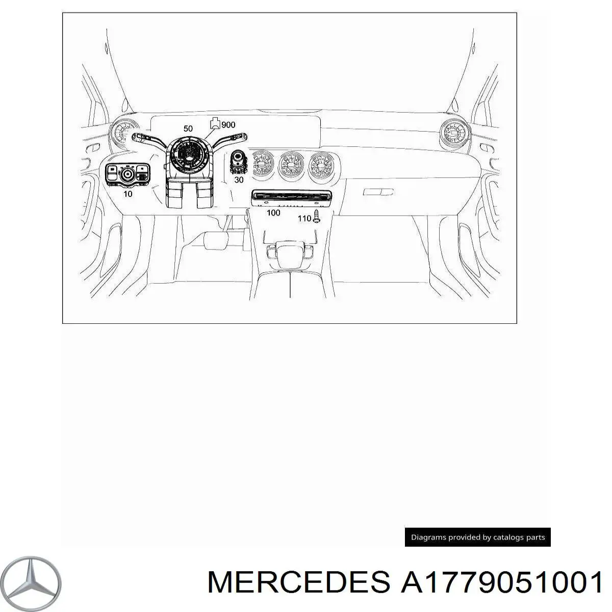 Botão de arranco de motor para Mercedes A (W177)