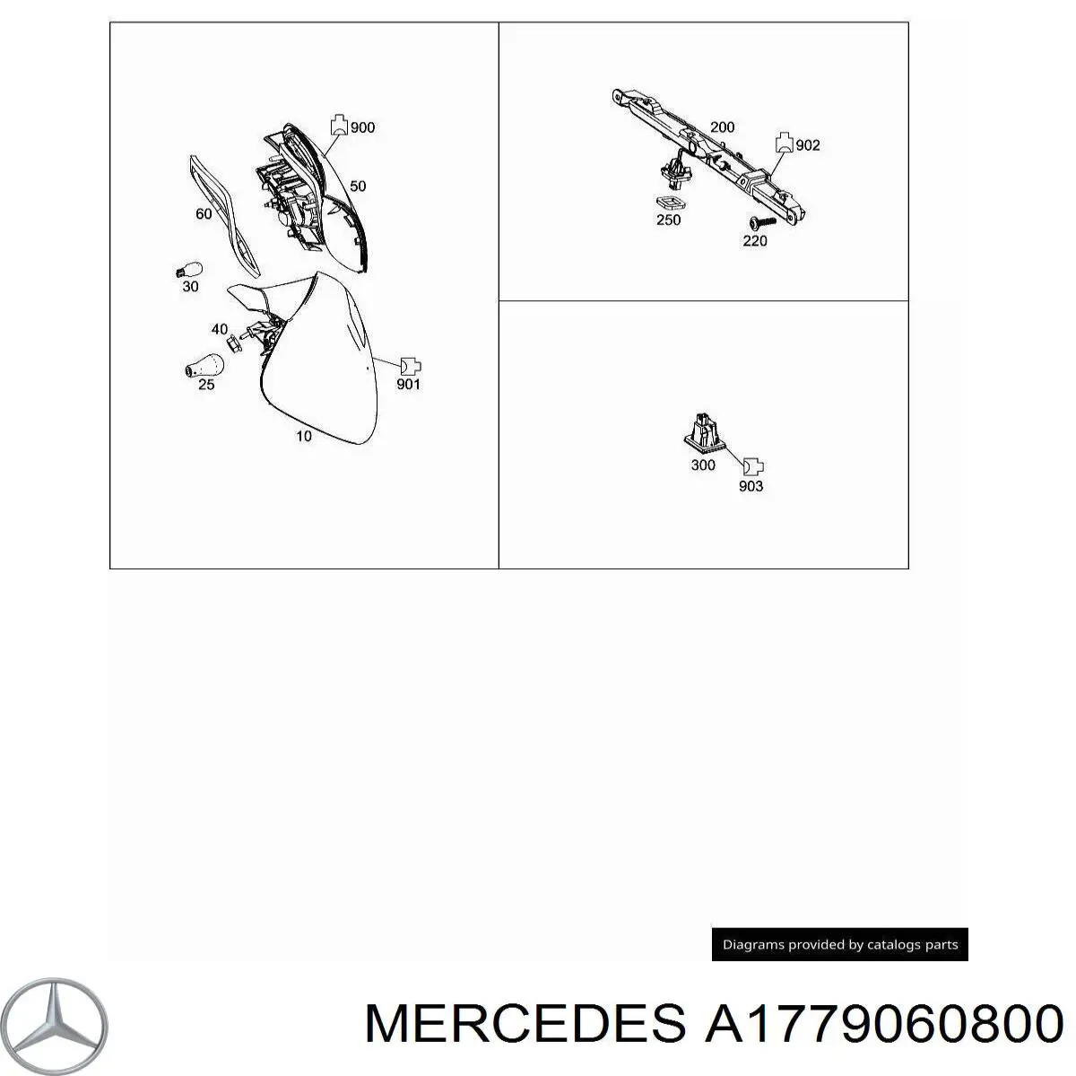 Фонари задние на Mercedes A  W177