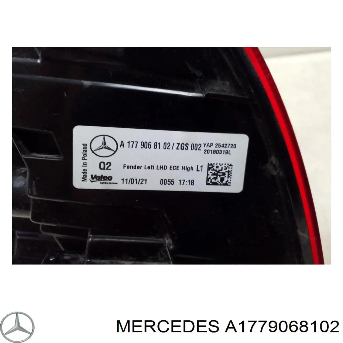 1779068102 Mercedes Фонарь задний