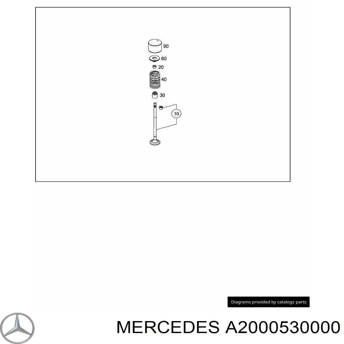 A2000530000 Mercedes впускной клапан