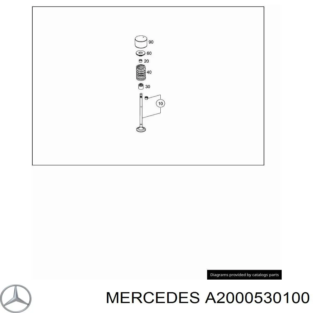 A2000530100 Mercedes клапан выпускной
