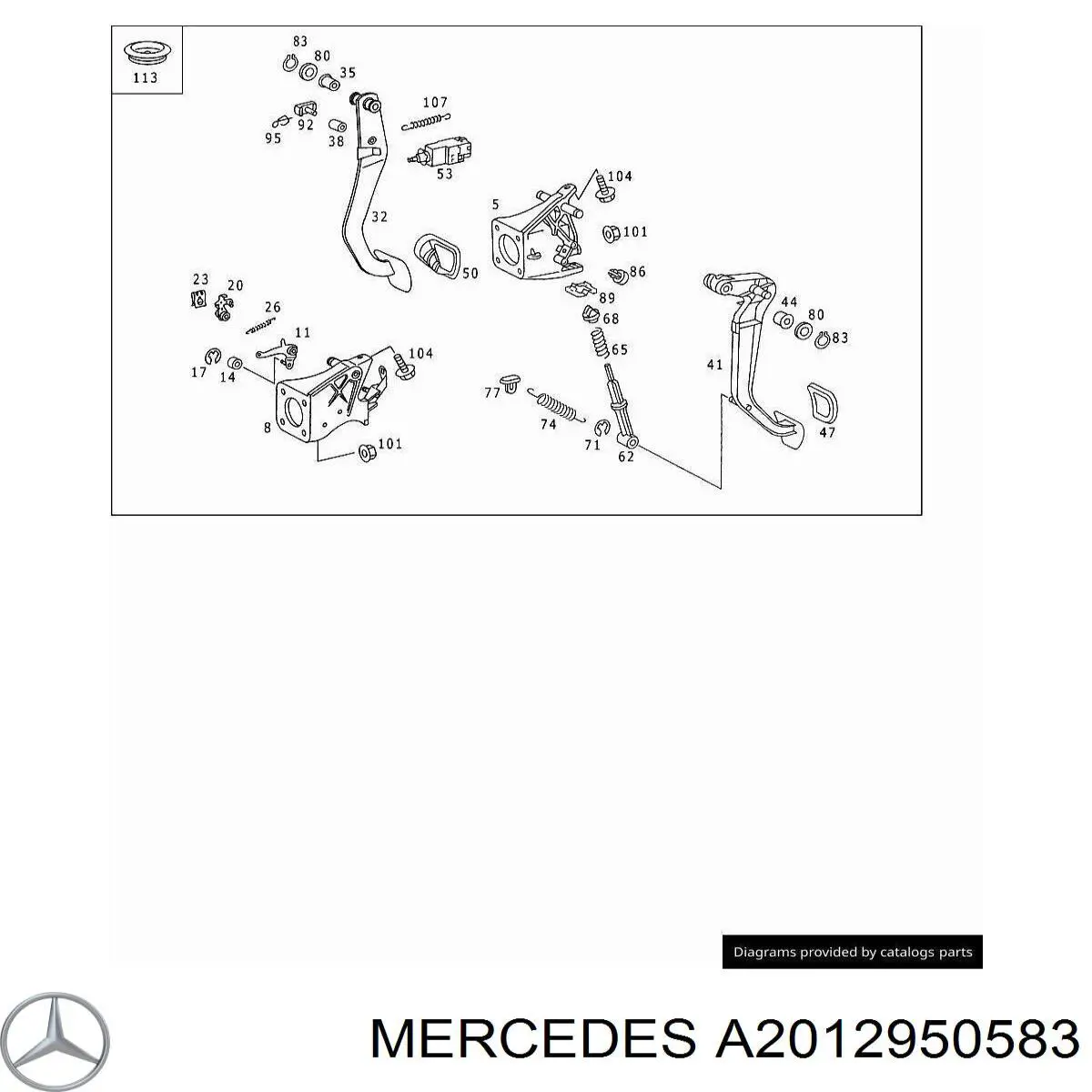 A2012950583 Mercedes Крышка бачка стеклоомывателя