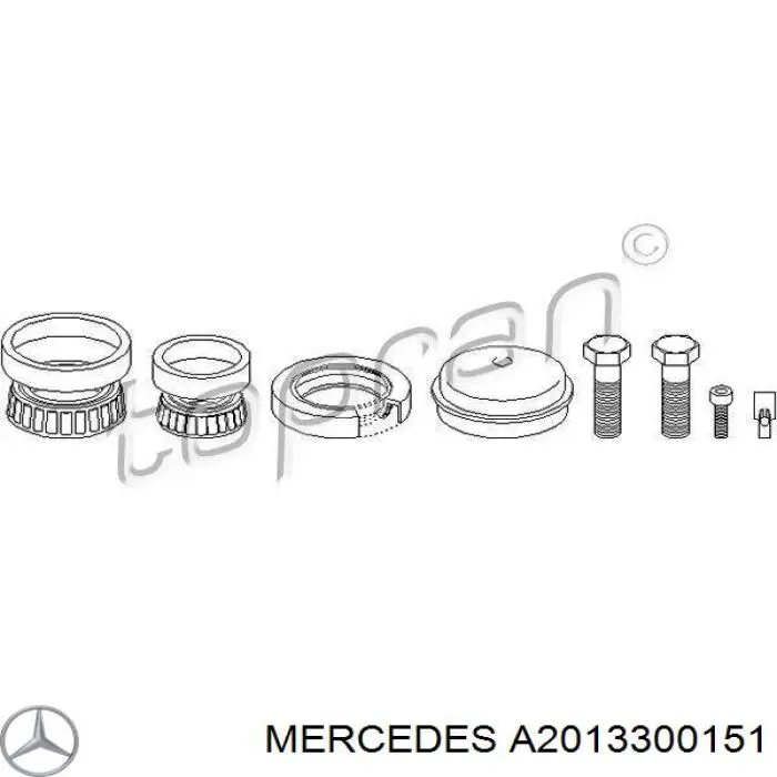 Комплект подшипника ступицы колеса Mercedes A2013300151 цена, от 10.61 USD