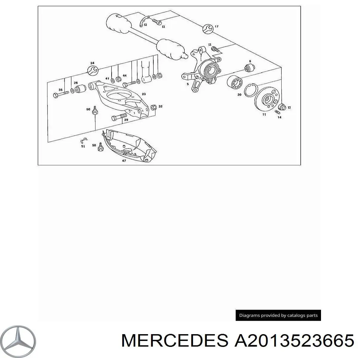 A2013523665 Mercedes сайлентблок заднего поперечного рычага