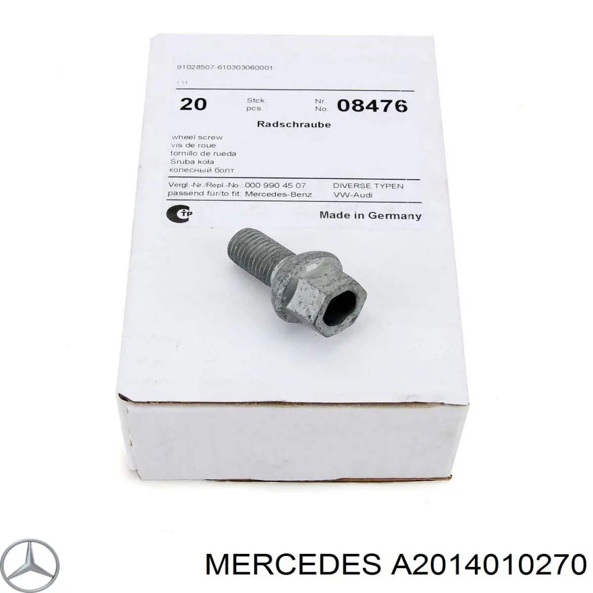 Болт колесный  Mercedes HWA2014010270 цена, от 25.41 USD