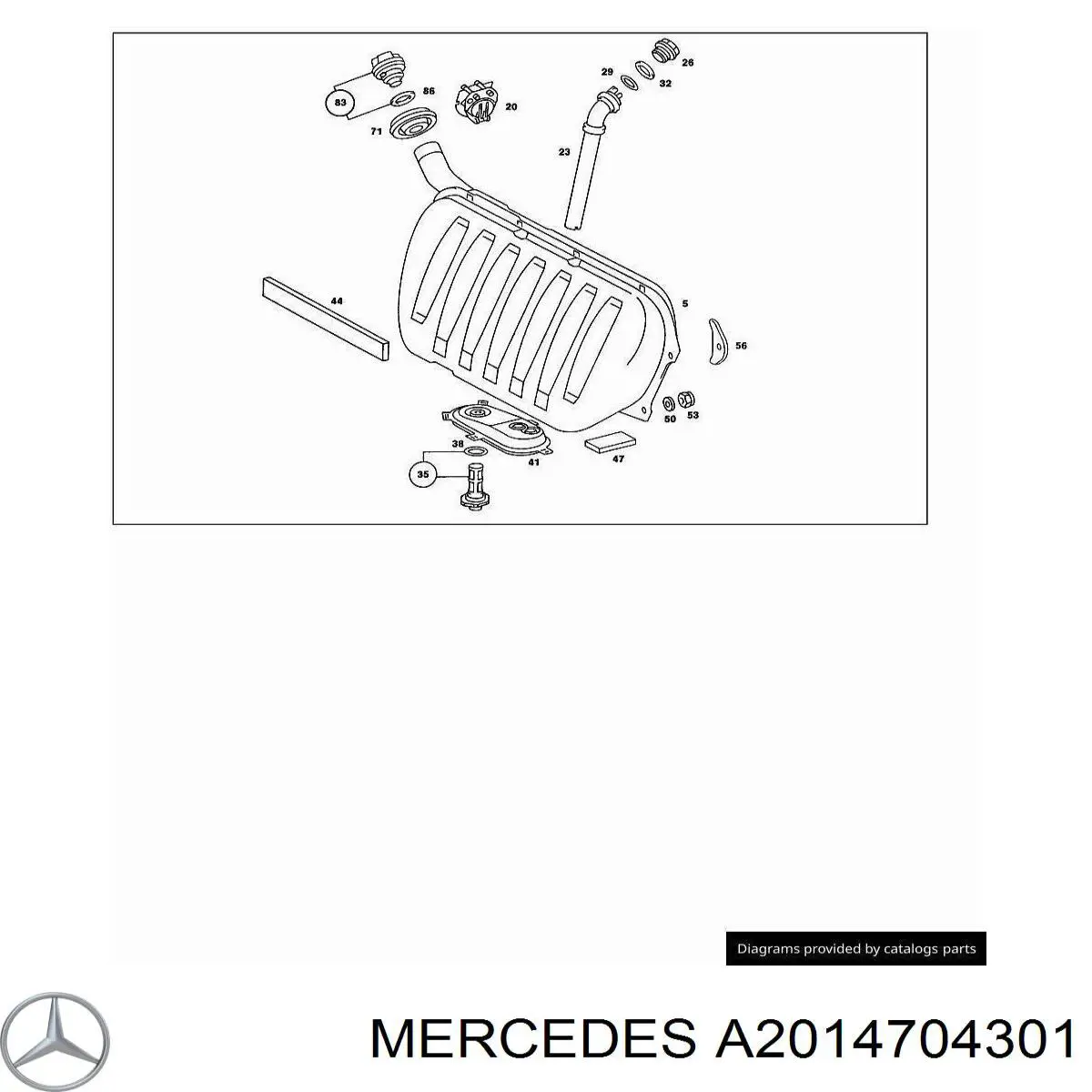 A2014704301 Mercedes Бак топливный