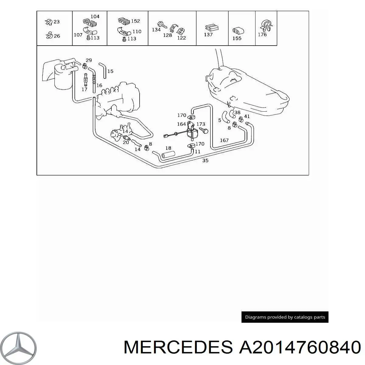  Mercedes A2014760840 цена, от 1.88 USD