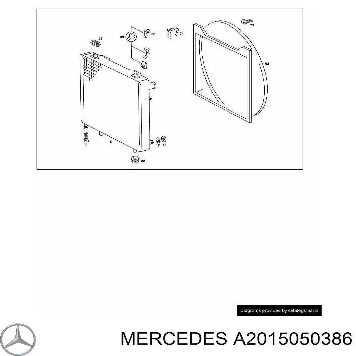  Mercedes A2015050386 цена, от 58.06 USD