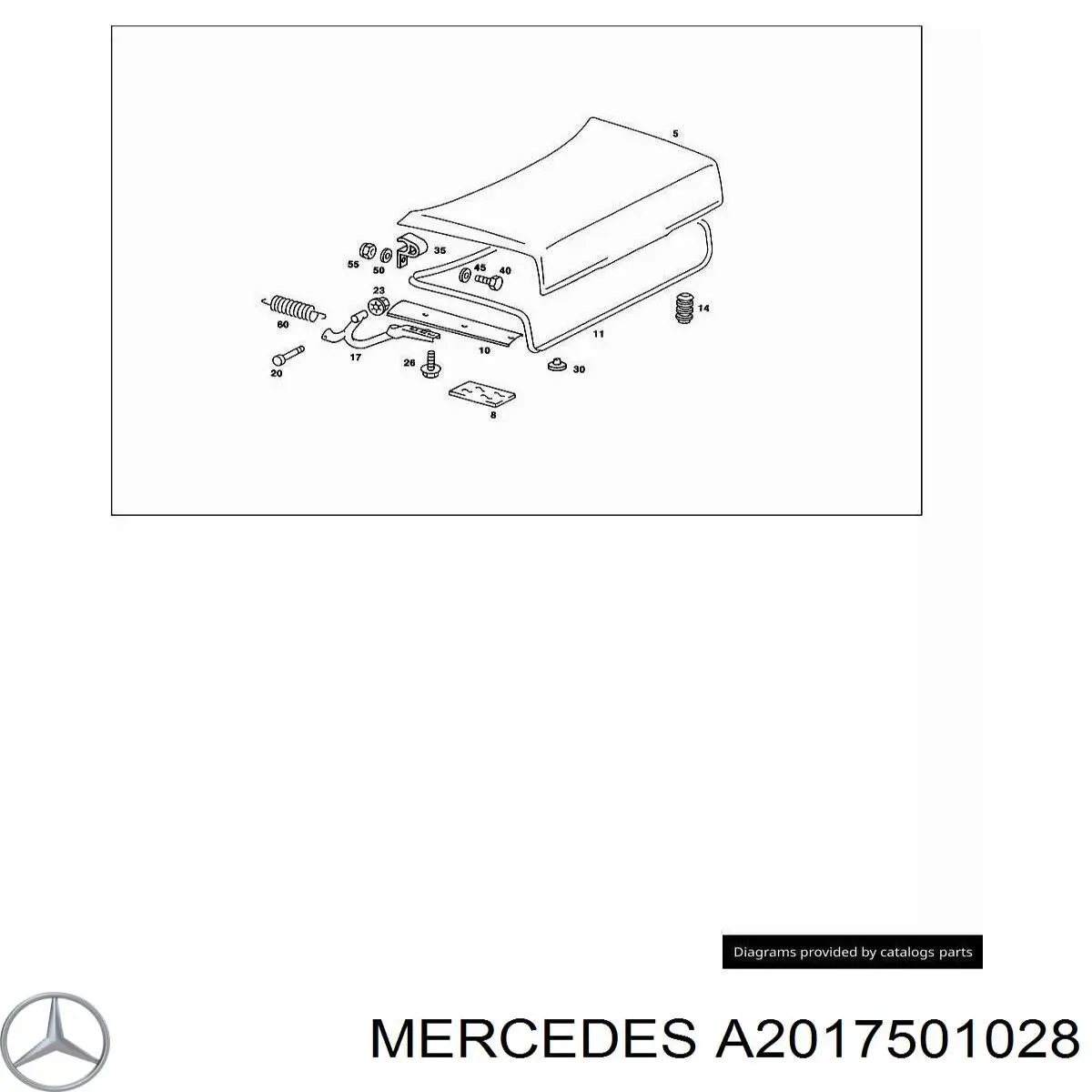 A2017501028 Mercedes Петля крышки багажника