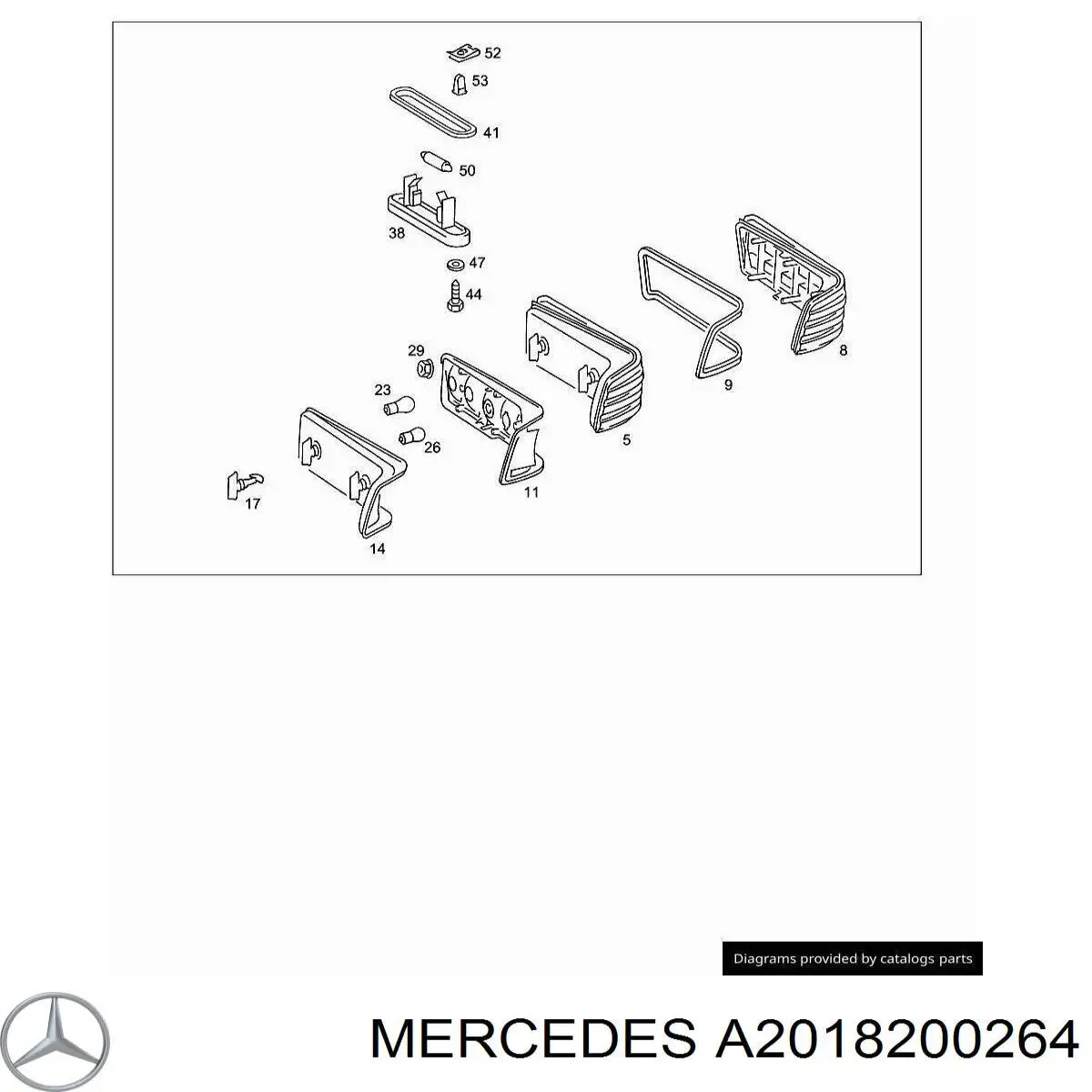 A2018201664 Mercedes lanterna traseira direita