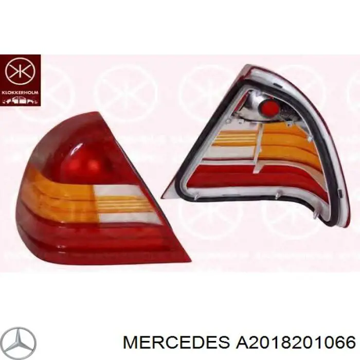 Купить A2018201066 Mercedes Стекло фонаря заднего правого