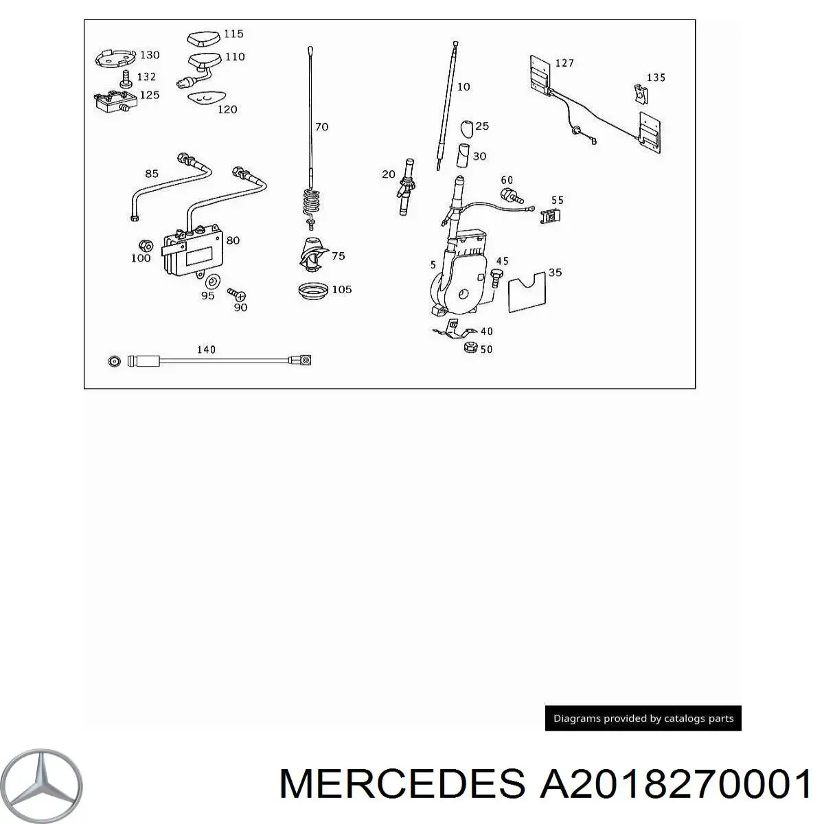 A2018270001 Mercedes Антенна на крышу