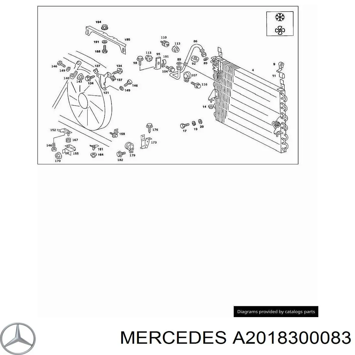 Купить A2018300083 Mercedes Осушитель кондиционера