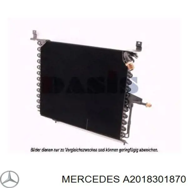 A2018301870 Mercedes radiador de aparelho de ar condicionado