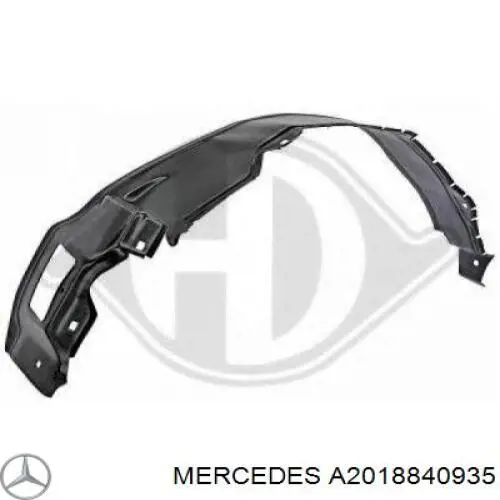 Guarda-barras esquerdo do pára-lama dianteiro para Mercedes C (W201)