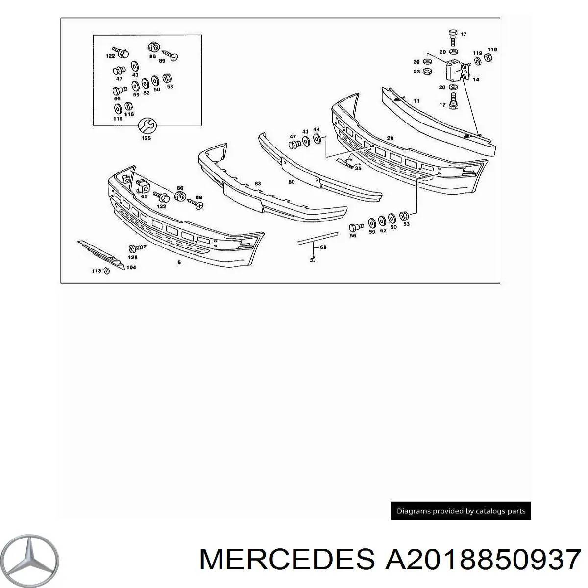 A2018850937 Mercedes передний бампер