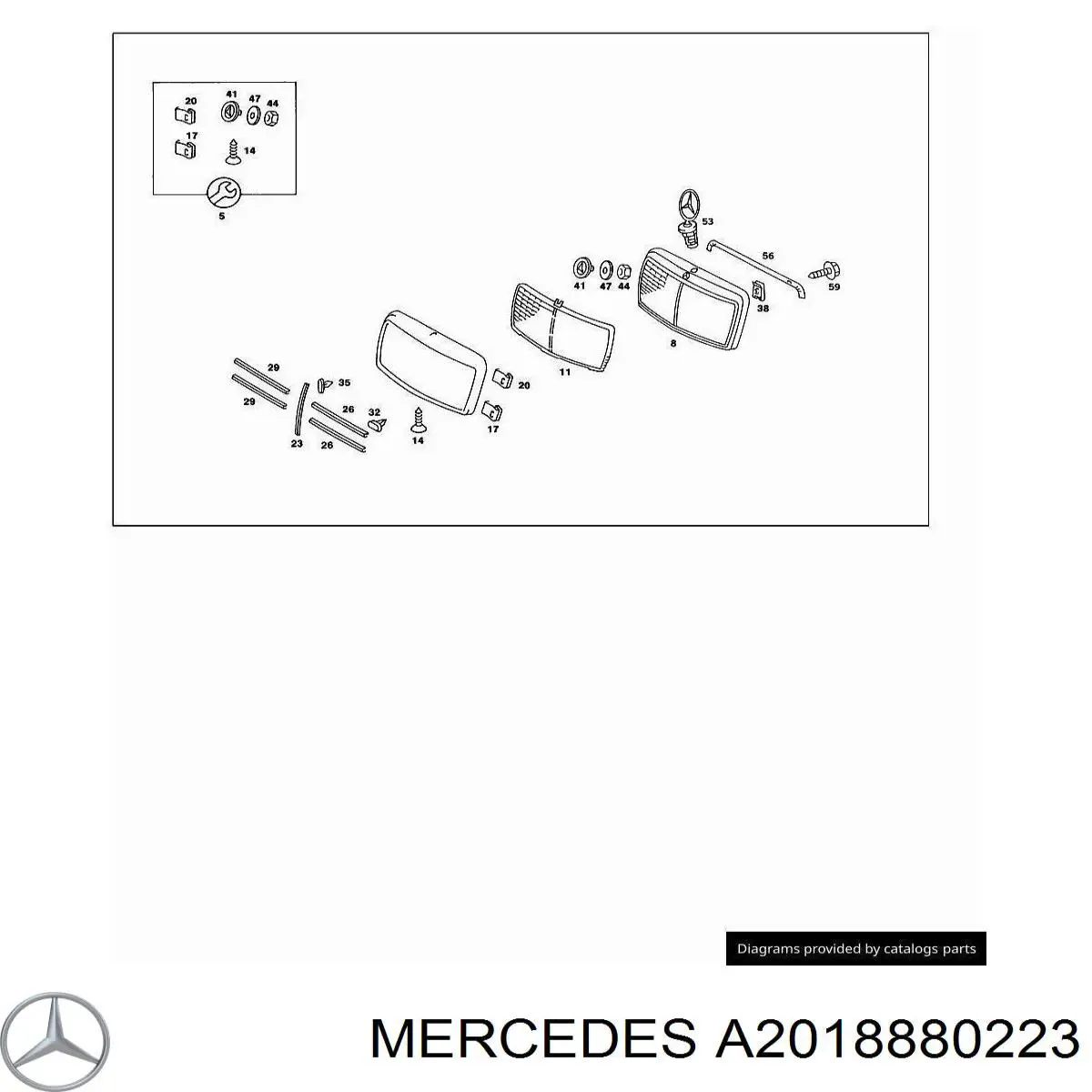 Решетка радиатора A2018880223 Mercedes